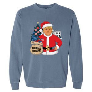 Donald Trump Santa – Patriotic Christmas Promises Delivered Garment-Dyed Sweatshirt