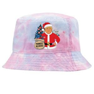 Donald Trump Santa – Patriotic Christmas Promises Delivered Tie-Dyed Bucket Hat