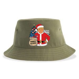 Donald Trump Santa – Patriotic Christmas Promises Delivered Sustainable Bucket Hat