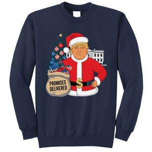 Donald Trump Santa – Patriotic Christmas Promises Delivered Sweatshirt