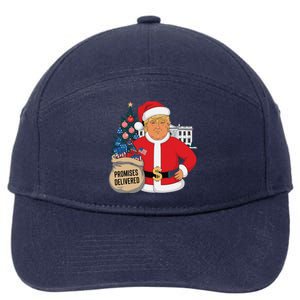 Donald Trump Santa – Patriotic Christmas Promises Delivered 7-Panel Snapback Hat