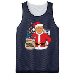 Donald Trump Santa – Patriotic Christmas Promises Delivered Mesh Reversible Basketball Jersey Tank