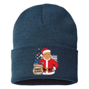 Donald Trump Santa – Patriotic Christmas Promises Delivered Sustainable Knit Beanie