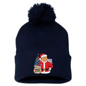 Donald Trump Santa – Patriotic Christmas Promises Delivered Pom Pom 12in Knit Beanie