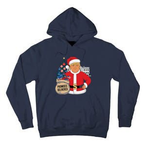 Donald Trump Santa – Patriotic Christmas Promises Delivered Tall Hoodie