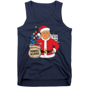 Donald Trump Santa – Patriotic Christmas Promises Delivered Tank Top