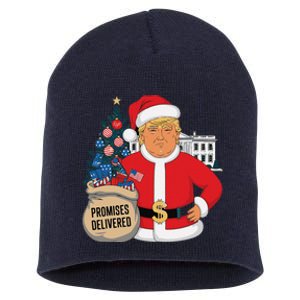 Donald Trump Santa – Patriotic Christmas Promises Delivered Short Acrylic Beanie