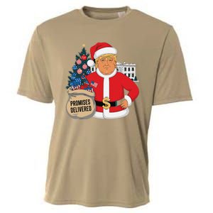 Donald Trump Santa – Patriotic Christmas Promises Delivered Cooling Performance Crew T-Shirt