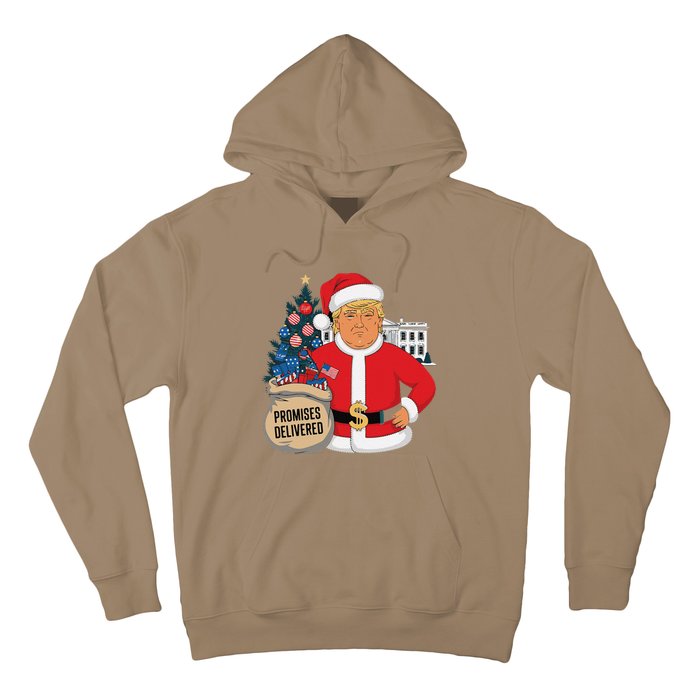 Donald Trump Santa – Patriotic Christmas Promises Delivered Hoodie