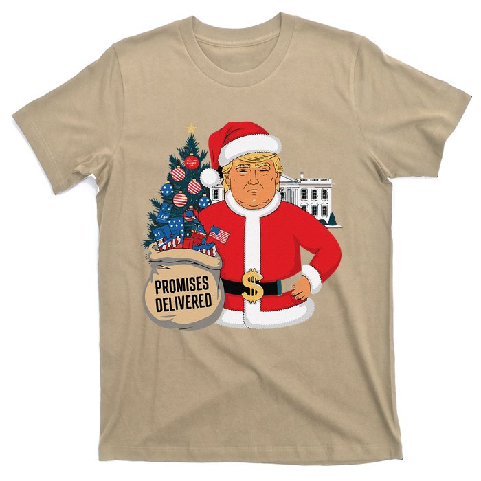 Donald Trump Santa – Patriotic Christmas Promises Delivered T-Shirt