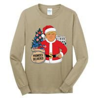 Donald Trump Santa – Patriotic Christmas Promises Delivered Tall Long Sleeve T-Shirt