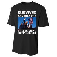 Donald Trump Survived Another Day Running For President Performance Sprint T-Shirt