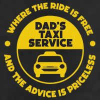 DadS Taxi Service Fathers Day Funny Dad Papa Chauffeur Cab 7 Panel Mesh Trucker Snapback Hat