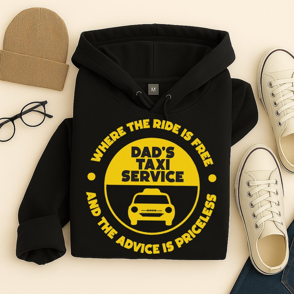 DadS Taxi Service Fathers Day Funny Dad Papa Chauffeur Cab Hoodie