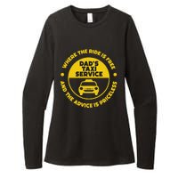 DadS Taxi Service Fathers Day Funny Dad Papa Chauffeur Cab Womens CVC Long Sleeve Shirt