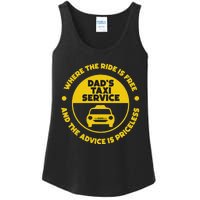 DadS Taxi Service Fathers Day Funny Dad Papa Chauffeur Cab Ladies Essential Tank