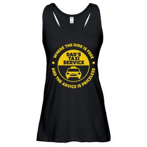 DadS Taxi Service Fathers Day Funny Dad Papa Chauffeur Cab Ladies Essential Flowy Tank