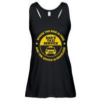 DadS Taxi Service Fathers Day Funny Dad Papa Chauffeur Cab Ladies Essential Flowy Tank