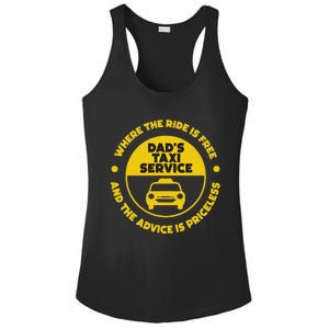 DadS Taxi Service Fathers Day Funny Dad Papa Chauffeur Cab Ladies PosiCharge Competitor Racerback Tank