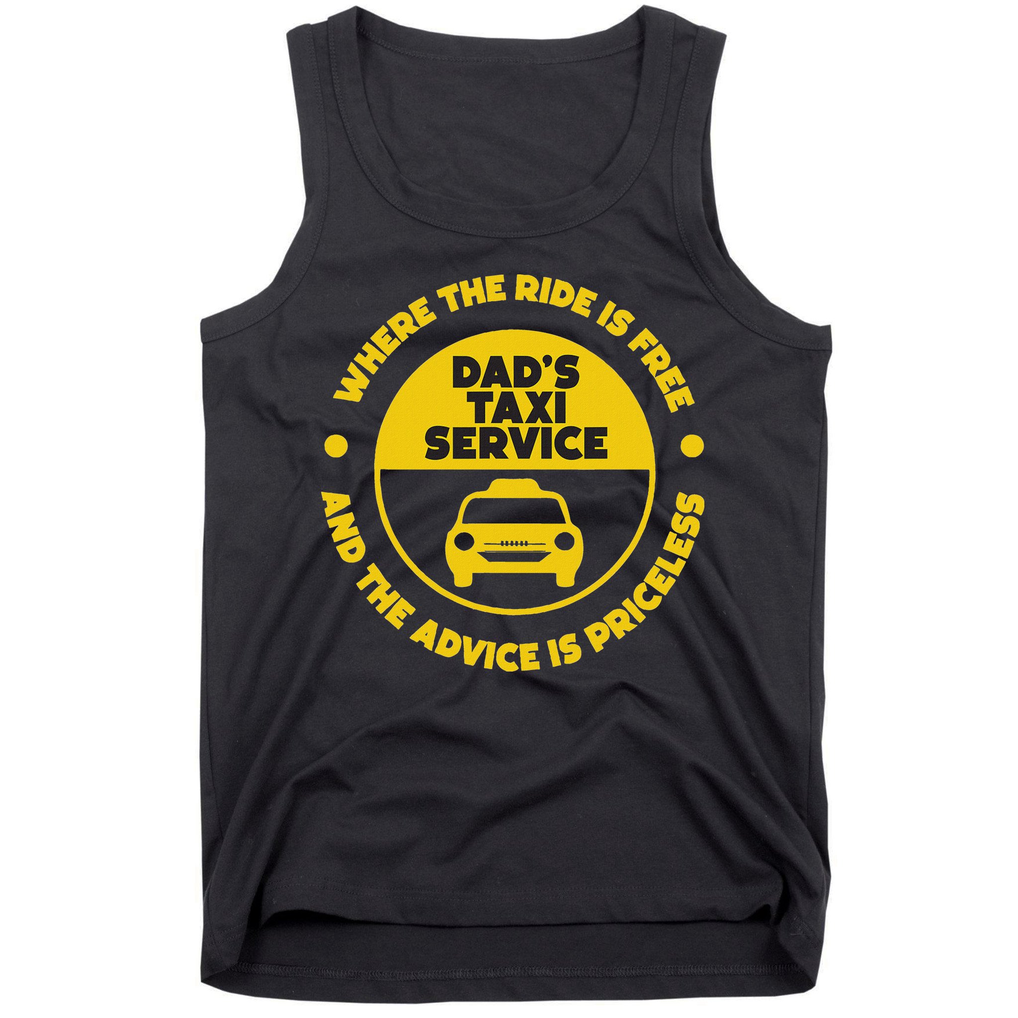 DadS Taxi Service Fathers Day Funny Dad Papa Chauffeur Cab Tank Top