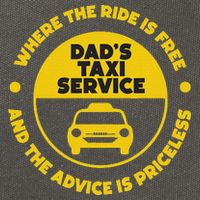 DadS Taxi Service Fathers Day Funny Dad Papa Chauffeur Cab Cotton Canvas Backpack