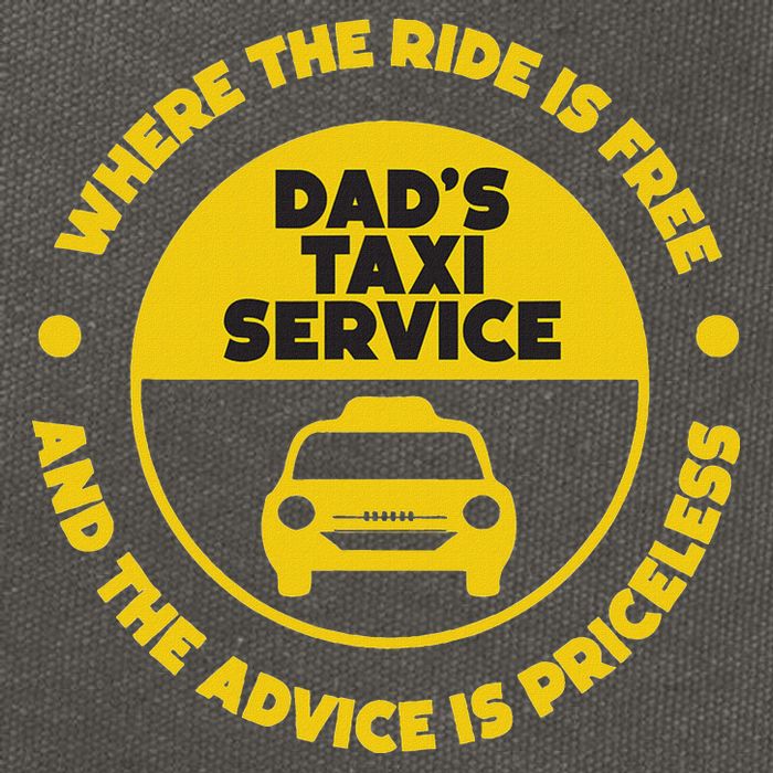 DadS Taxi Service Fathers Day Funny Dad Papa Chauffeur Cab Cotton Canvas Backpack