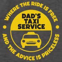 DadS Taxi Service Fathers Day Funny Dad Papa Chauffeur Cab Vector Backpack