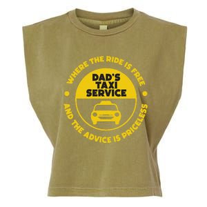 DadS Taxi Service Fathers Day Funny Dad Papa Chauffeur Cab Garment-Dyed Women's Muscle Tee