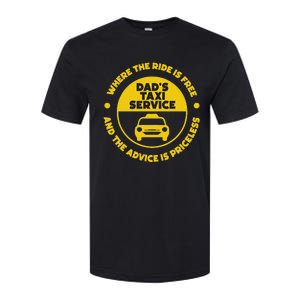 DadS Taxi Service Fathers Day Funny Dad Papa Chauffeur Cab Softstyle CVC T-Shirt