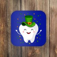 Dental Tooth St Patricks Day Funny Dentist Gift For Dentist Cute Gift Coaster