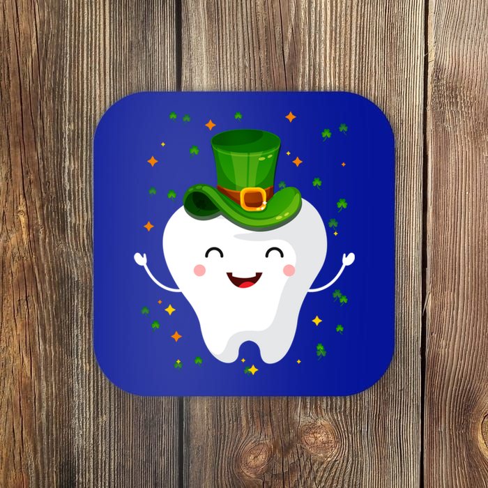 Dental Tooth St Patricks Day Funny Dentist Gift For Dentist Cute Gift Coaster