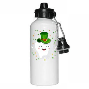 Dental Tooth St Patricks Day Funny Dentist Gift For Dentist Cute Gift Aluminum Water Bottle