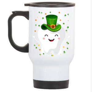 Dental Tooth St Patricks Day Funny Dentist Gift For Dentist Cute Gift Stainless Steel Travel Mug