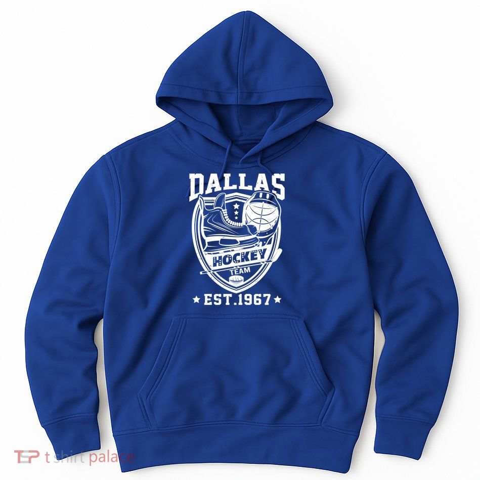 Dallas Texas Star Sticks Funny Hockey Team Vintage Est 1967 Cool Gift Hoodie