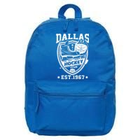 Dallas Texas Star Sticks Funny Hockey Team Vintage Est 1967 Cool Gift 16 in Basic Backpack