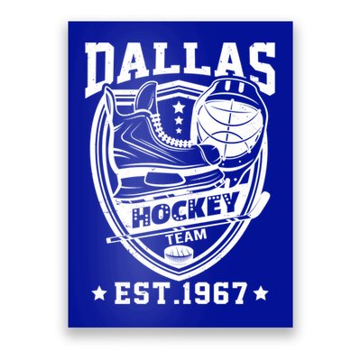 Dallas Texas Star Sticks Funny Hockey Team Vintage Est 1967 Cool Gift Poster