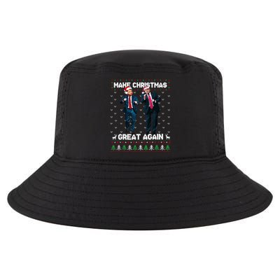 Dancing Trump Santa And Dj Vance Make Christmas Great Again Cool Comfort Performance Bucket Hat