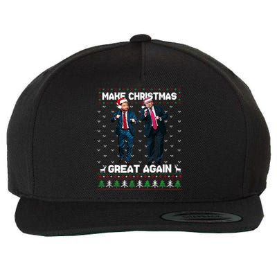 Dancing Trump Santa And Dj Vance Make Christmas Great Again Wool Snapback Cap