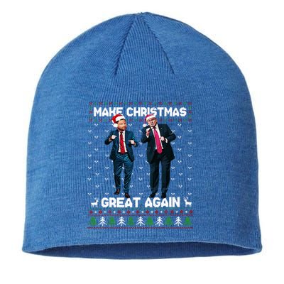 Dancing Trump Santa And Dj Vance Make Christmas Great Again Sustainable Beanie