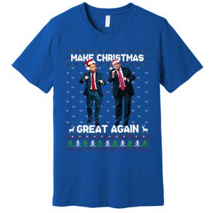 Dancing Trump Santa And Dj Vance Make Christmas Great Again Premium T-Shirt