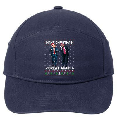 Dancing Trump Santa And Dj Vance Make Christmas Great Again 7-Panel Snapback Hat