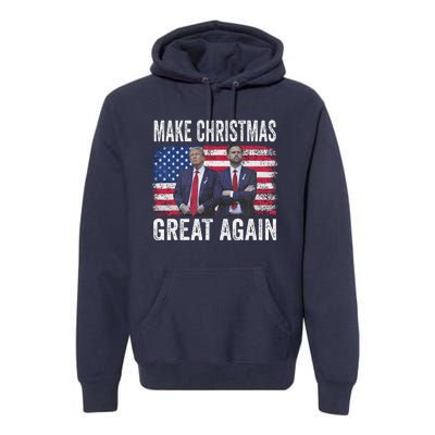 Dancing Trump Santa And Dj Vance Make Christmas Great Again Premium Hoodie