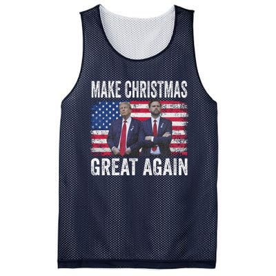 Dancing Trump Santa And Dj Vance Make Christmas Great Again Mesh Reversible Basketball Jersey Tank