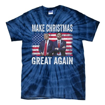 Dancing Trump Santa And Dj Vance Make Christmas Great Again Tie-Dye T-Shirt