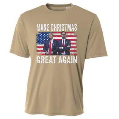 Dancing Trump Santa And Dj Vance Make Christmas Great Again Cooling Performance Crew T-Shirt