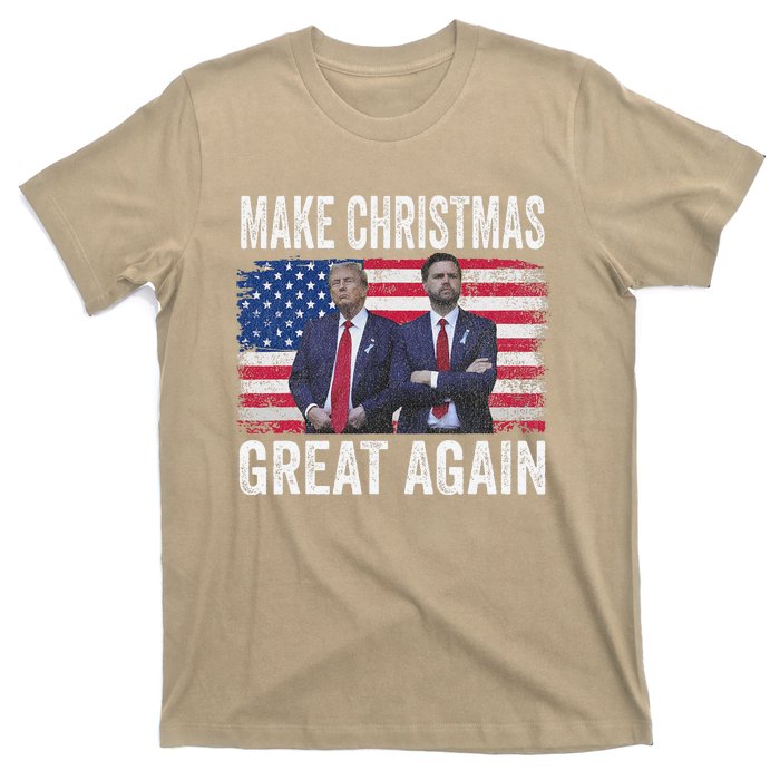 Dancing Trump Santa And Dj Vance Make Christmas Great Again T-Shirt