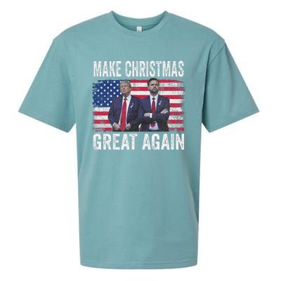 Dancing Trump Santa And Dj Vance Make Christmas Great Again Sueded Cloud Jersey T-Shirt