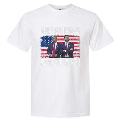 Dancing Trump Santa And Dj Vance Make Christmas Great Again Garment-Dyed Heavyweight T-Shirt