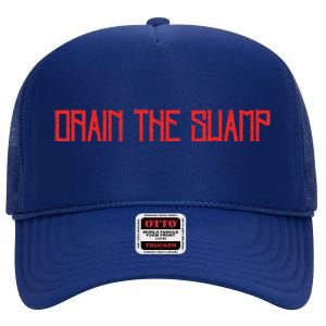 Drain The Swamp High Crown Mesh Back Trucker Hat