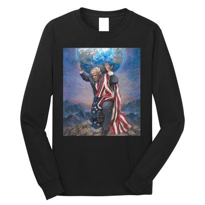 Donald Trump Saving The World Usa Eleciton Long Sleeve Shirt